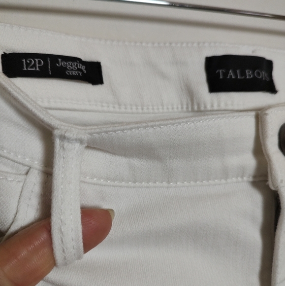 Talbots Curvy Jegging High Waist Skinny Ankle Length Women's White Jeans - Picture 3 of 8